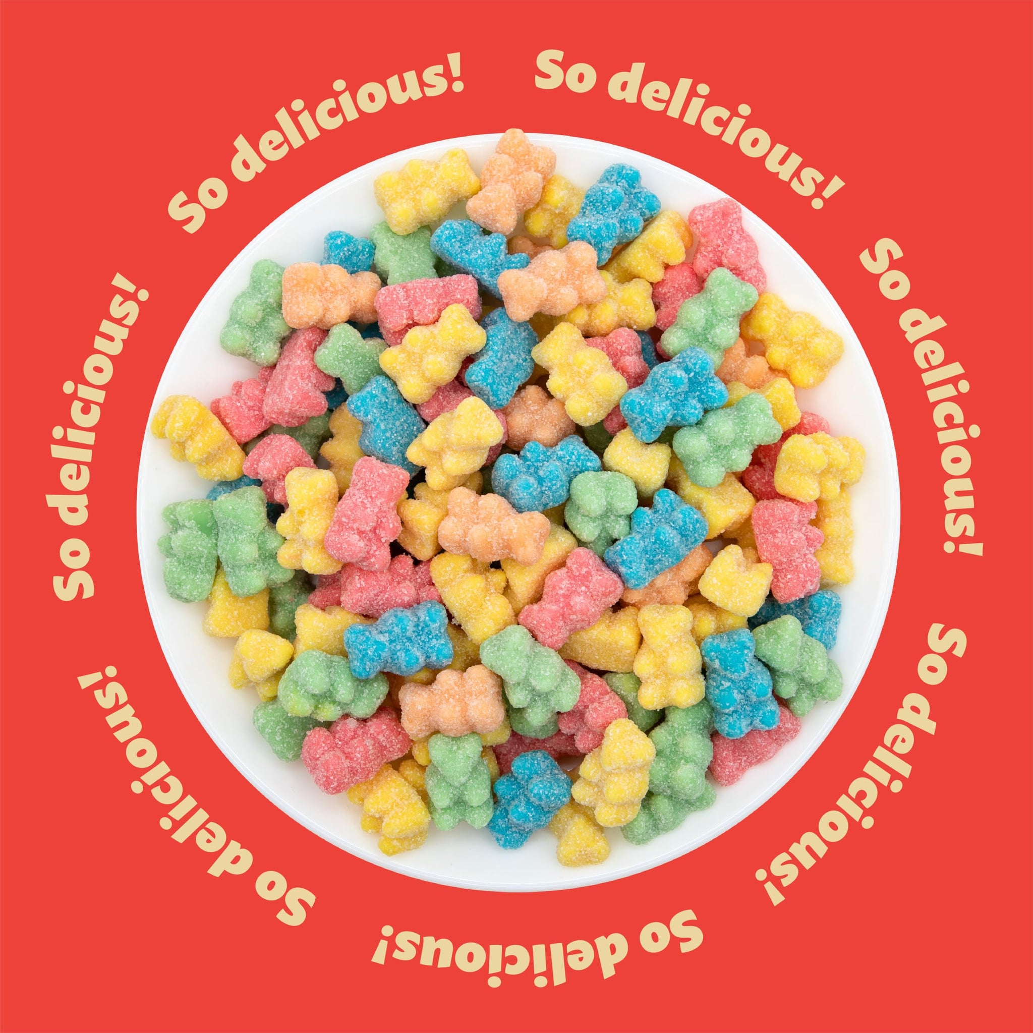 Neon Sour Gummi Bears Candy Bulk | 2-Pound Bag | Assorted Fruit Flavored Sour Gummies | Chewy Candy for Parties, Snacking, Buffets, and Dessert
