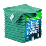 Microfiber Wholesale MW Pro 16x16 Microfiber Wash Cloths - Absorbent Kitchen Dish Rags & Counter Wipes - Heavy Duty Scrubbing Towels for Restaurants