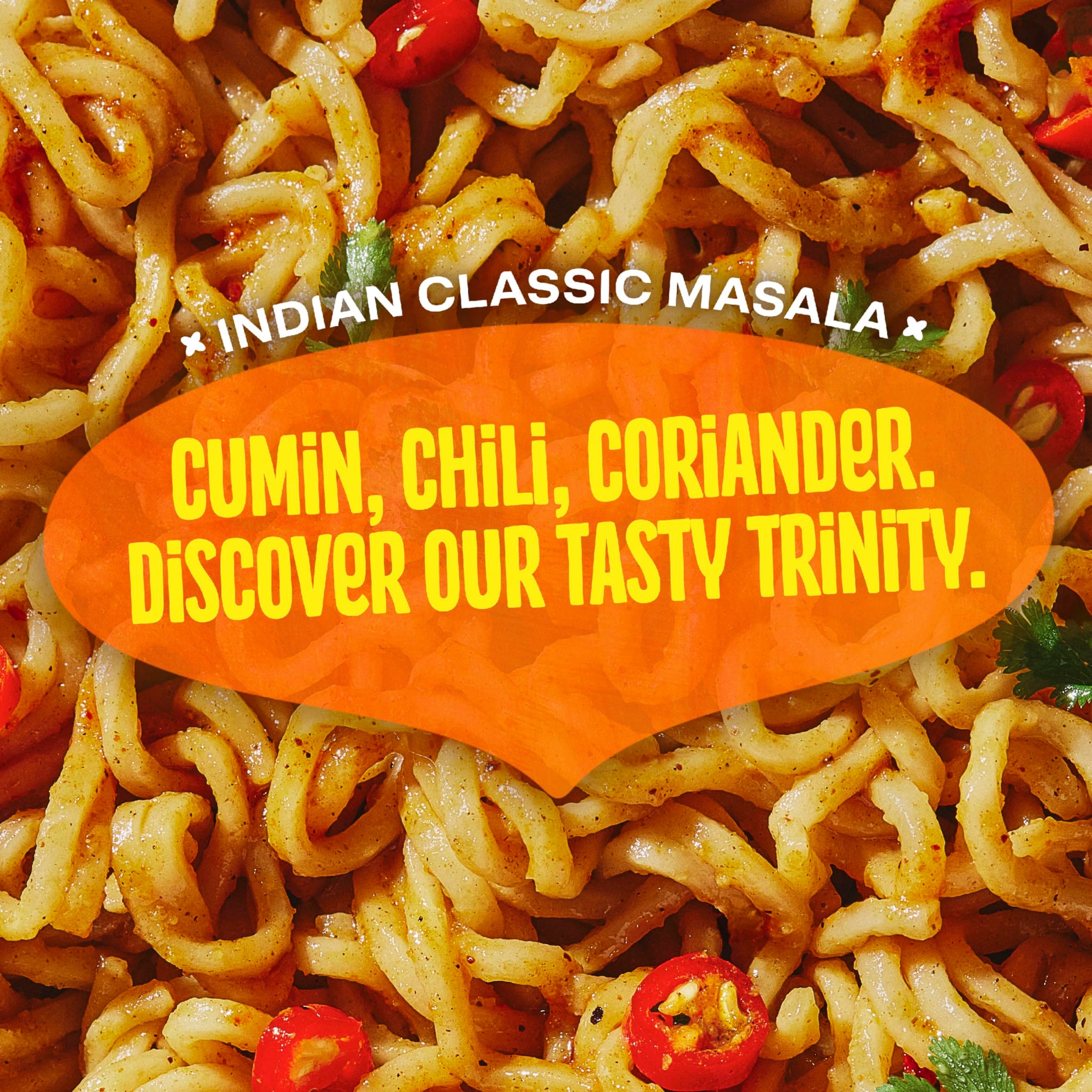 Maggi Indian Classic Masala Noodles, Instant Noodles, 3 Min Indian Noodles, Mildly Spicy, 24Pk