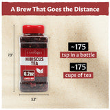 Eastanbul Hibiscus Tea Loose Leaf, 6.2oz, Mediterranean Hibiscus Flower Tea, Jamaica Leaves, Flor de Jamaica, Dried, Natural, Caffeine Free, Vegan
