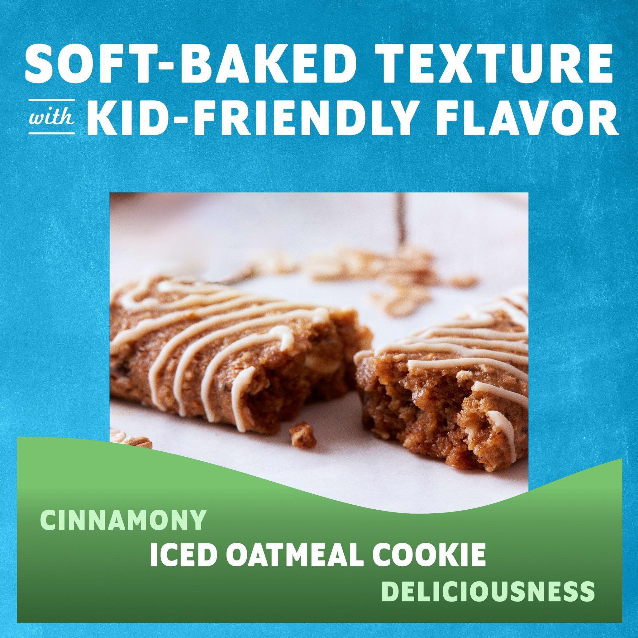 Zbar - Iced Oatmeal Cookie - Soft-Baked Energy Snack Bars - Non-GMO - 12g Whole Grains - USDA Organic Granola Bars - Snacks for Kids (6 Pack)