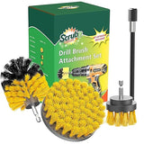 SCRUBIT Drill Brush Attachment Set - Power Scrubber Tile and Grout Tool - Use for Kitchen, Shower, Bathtub and Floor Surface - All Purpose Household