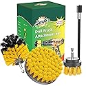 SCRUBIT Drill Brush Attachment Set - Power Scrubber Tile and Grout Tool - Use for Kitchen, Shower, Bathtub and Floor Surface - All Purpose Household