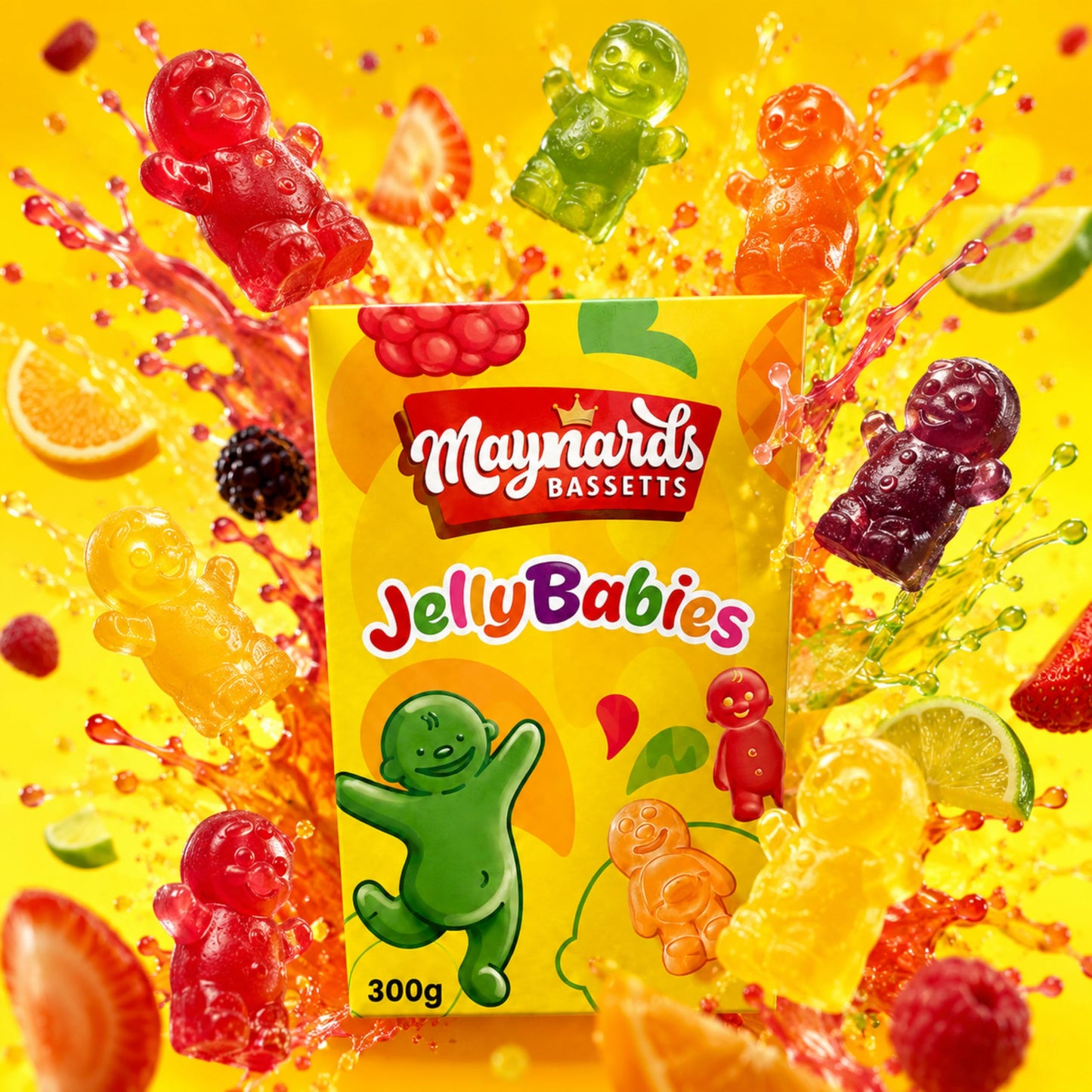Maynards Bassetts Jelly Babies Sweets Carton 300g (Pack of 1)