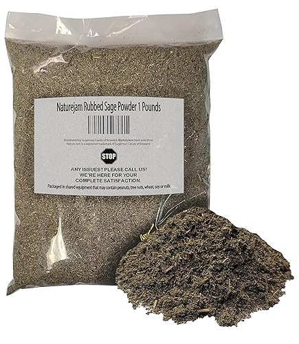 Naturejam Rubbed Sage Food Grade 1 Pound-Salvia officinalis Bulk Herbs For Tea or Cooking