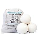 Wool Dryer Balls (Pack of 3) - Natural Fabric Softener, Reusable, Reduces Wrinkles, Saves Drying Time - Superior to Plastic Balls and Liquid