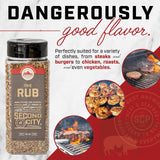 The Rub Seasoning for Steaks, Burgers, Fish, Chicken, and Veggies 10oz 2-pack, A Seasoning Blend of Zesty Garlic Pepper, Rich With Exotic Porcini