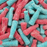 Sour Gummy Bottles Candy Mix | 2-Pound Pack | Blue Raspberry and Tutti-Frutti Flavors | Gelatin-Free
