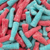 Sour Gummy Bottles Candy Mix | 1-Pound Pack | Blue Raspberry and Tutti-Frutti Flavors | Gelatin-Free Gummies for Baby Showers, Gender Reveal, Party