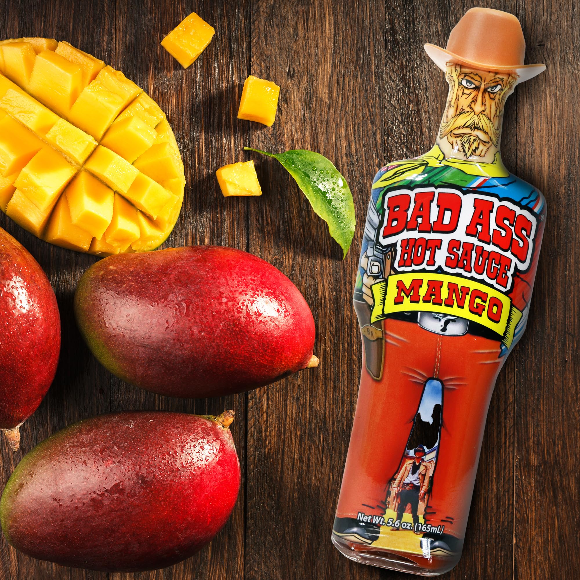 BAD ASS Premium Hot Sauce - Try if you dare! - Perfect Gourmet Gift for the Hot Sauce Fan (Mango)