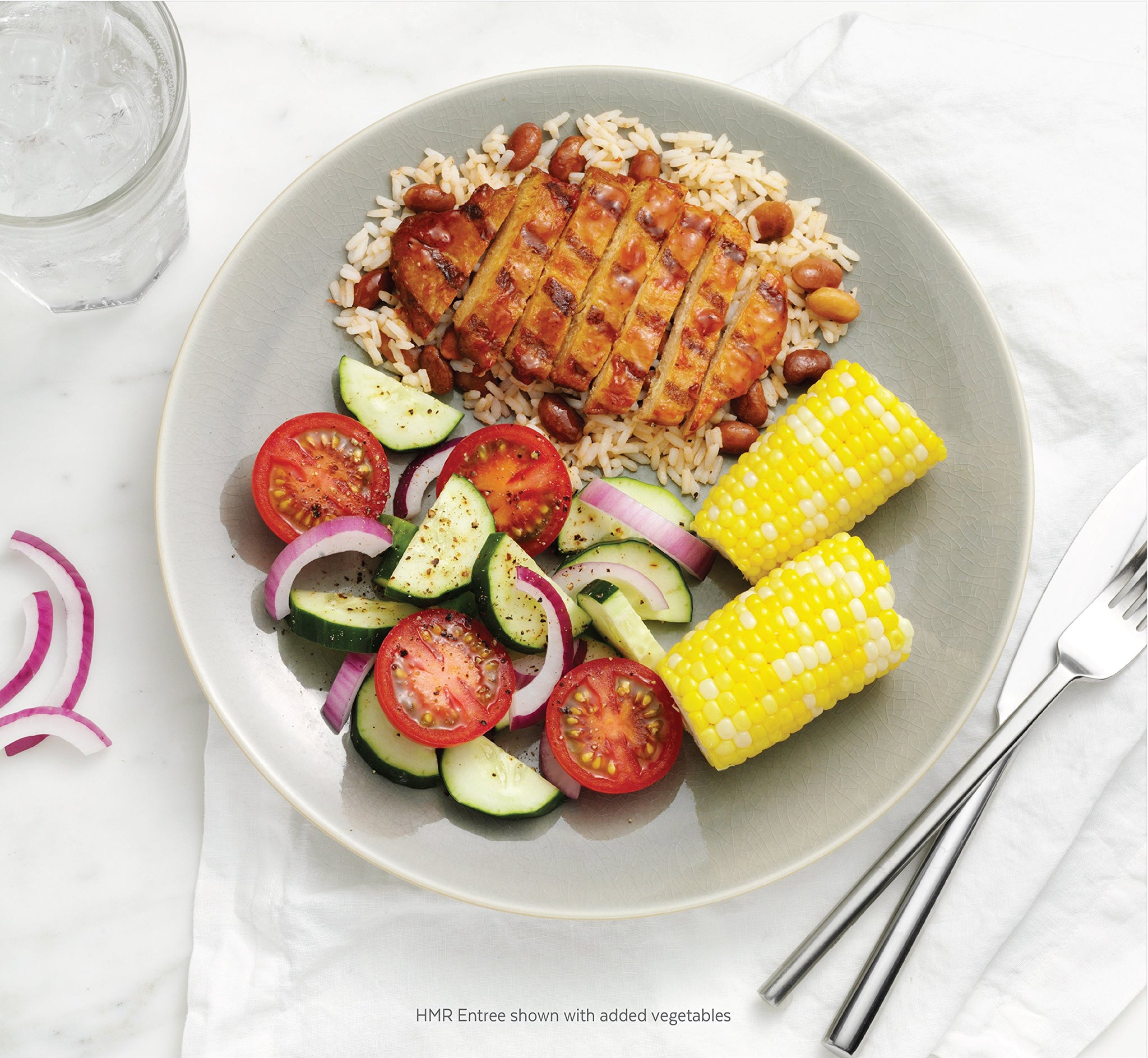 HMR Chicken with Barbecue Sauce Entrée | Prepared Meal Ready to Eat, Shelf-Stable | 19g Protein, Low-Calorie Pre-Packaged Lunch or Dinner | 7.2 oz