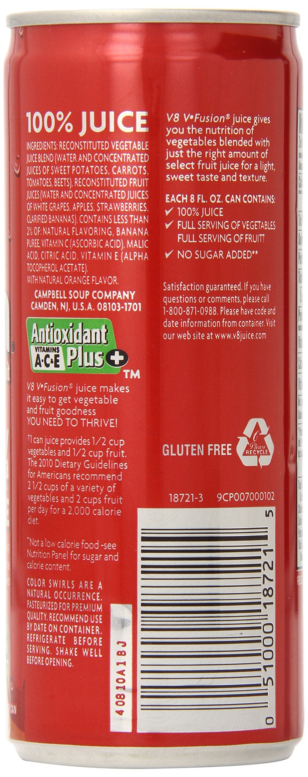 V8 Strawberry Banana, 8 Fl Oz (Pack of 6)