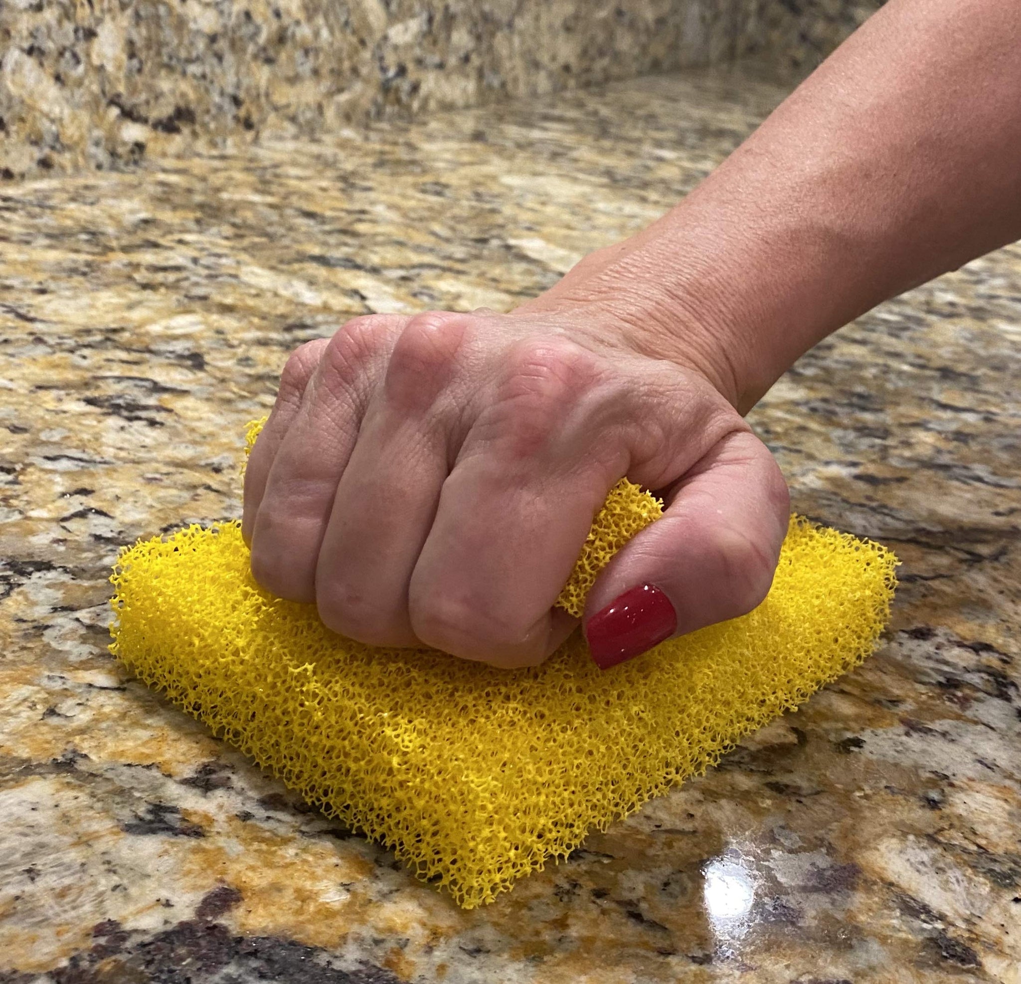 Mr.T® Silicone Scrubbing Sponge - Nail & Knuckle Saver, with Grip-N-Clean Technology for Safer & Easier Cleaning! Silicone Scrubber! (4 Pack)
