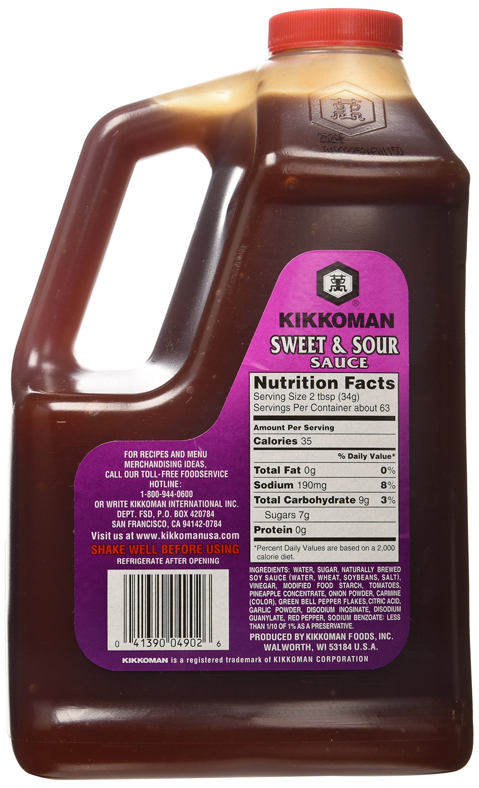 Kikkoman Sweet and Sour Sauce,Organic Dark Red Kidney, 4.67 Pound (Pack of 1),75 Ounce