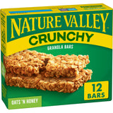 Nature Valley Crunchy Granola Bars, Oats 'n Honey, 12 Ct, 8.94 oz (6 Pouches)