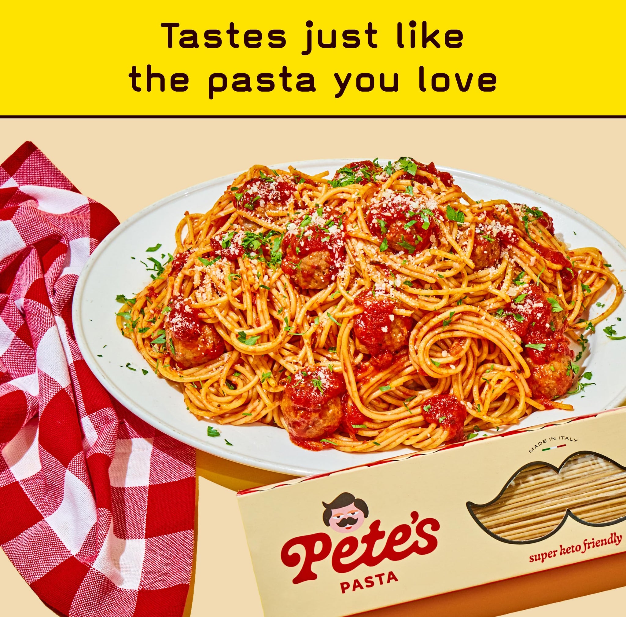 Pete's Pasta Spaghetti Noodles | 20g Protein Pasta, No Carb | Keto, Carb Free Pasta | Healthy, Zero Carb Italian Pasta From Italy | 3-Pack, 8oz