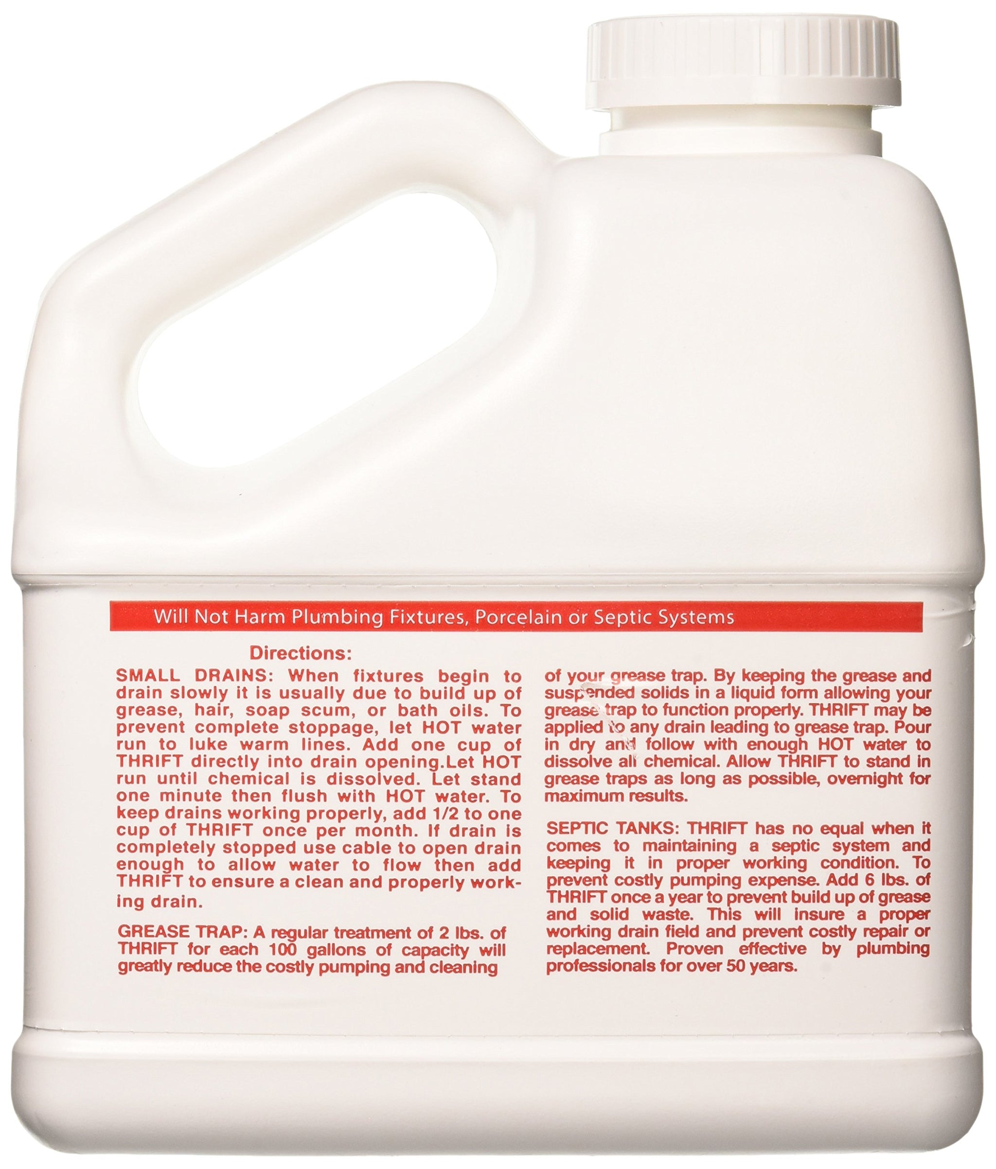Thrift FBA_T-600 Alkaline Based 6 lb. Granular Drain Cleaner, White