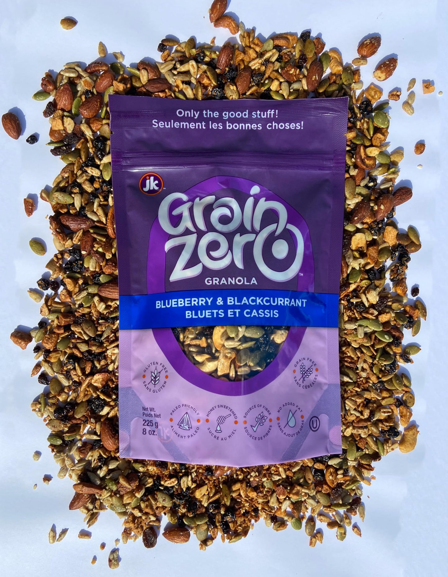 Grain Zero Granola Blueberry & Blackcurrant, Gluten Free, 8 Ounce (Pack of 1)