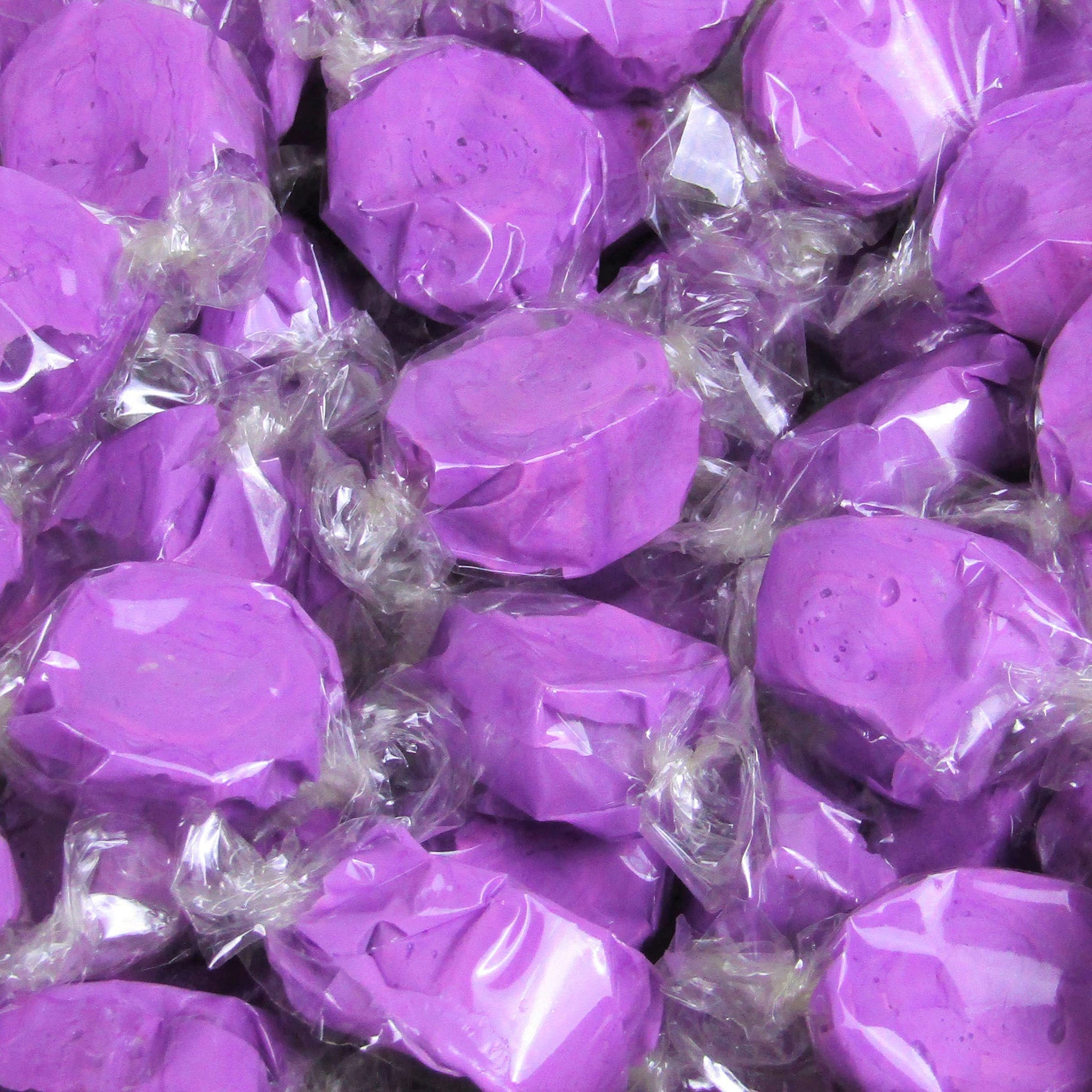 Grape Taffy Chews by It's Delish, 2 lbs Bulk Bag - Individually Wrapped Gourmet Soft Fluff Taffy - Great Candy for Purple Themed Parties, USA Made