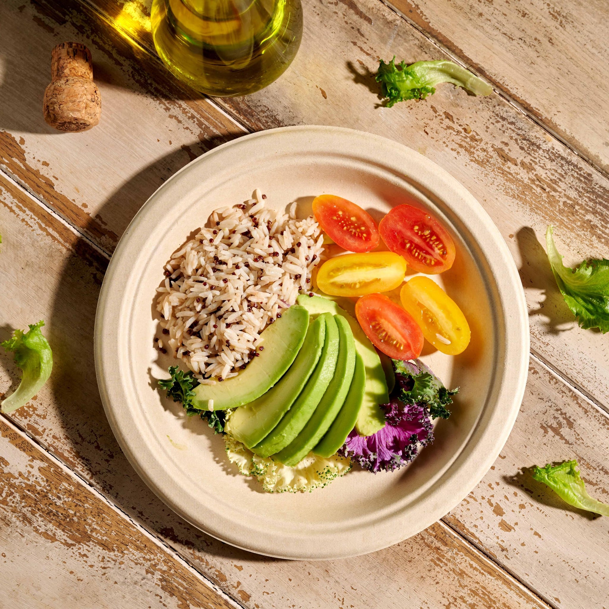 100% Compostable Paper Plates Heavy Duty - 100 Pack Biodegradable Disposable Plates - 9” Brown Disposable Dinner Plates Made of Eco-Friendly, Natural