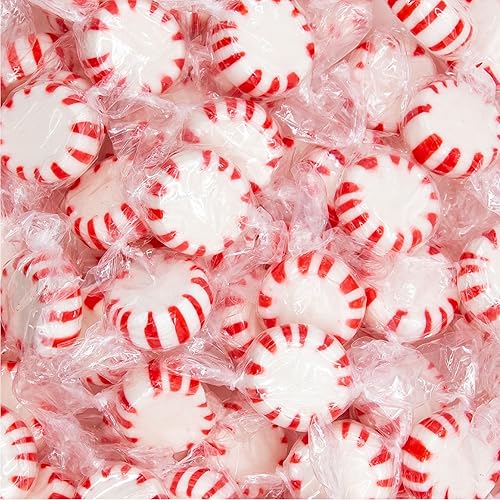Starlight Mints Peppermint Candy | 2 Pound Bag, 180 Pieces | Individually Wrapped Candy | Old Fashioned Mints for Holiday Buffets & Office Bowls