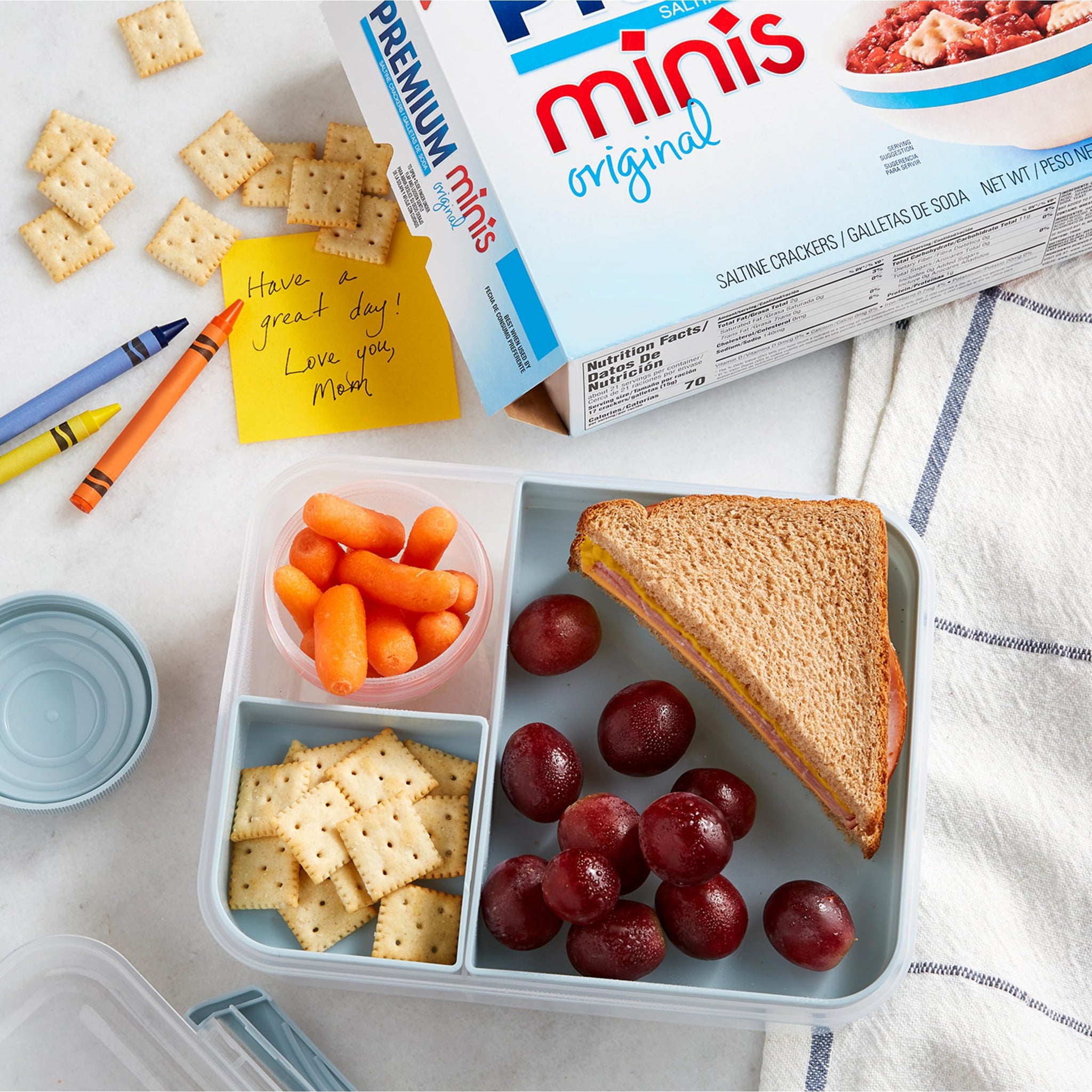 Premium Original Mini Saltine Crackers, Lunch Snacks, 11 oz