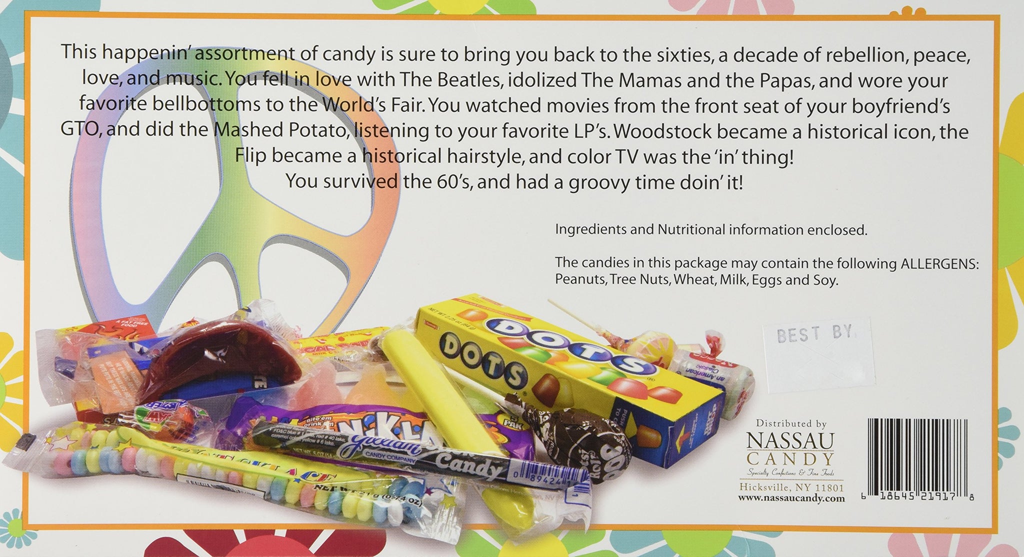 1960's Retro Candy Gift Box-Decade Box Gift Basket - Classic 60's Candy, 10oz