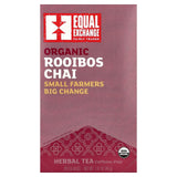 Equal Exchange Organic Rooibos Chai, Herbal Tea, Caffeine-Free, 20 Tea Bags, 1.41 oz (40 g)