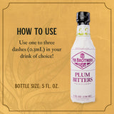 Fee Brothers Plum Cocktail Bitters - Aromatic Cocktail Mixer & Concentrated Flavoring, Gluten Free, Vegan-Friendly, 5 fl oz