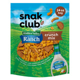 Snak Club Crunch Mix with Hidden Valley Ranch Seasoning, Toasted Corn, Chili Cheese Corn Jacks, Sesame Sticks, and Rye Chips, Kosher Snack, 24 oz