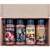 B's Rubs BBQ Seasoning Gift Set, 4 Pack Premium Spice Collection with Rough Cut, Big Time BBQ, Batch #9, Original Smoked Rub, 5.5 oz Each