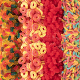 5 lb Bulk Gummy Candy Mix - Gummy Bears, Sour Gummy Worms, Cinnamon Gummy Bears & Peach Rings Bulk - Assorted Gummies Fruit Snacks for Parties, Candy