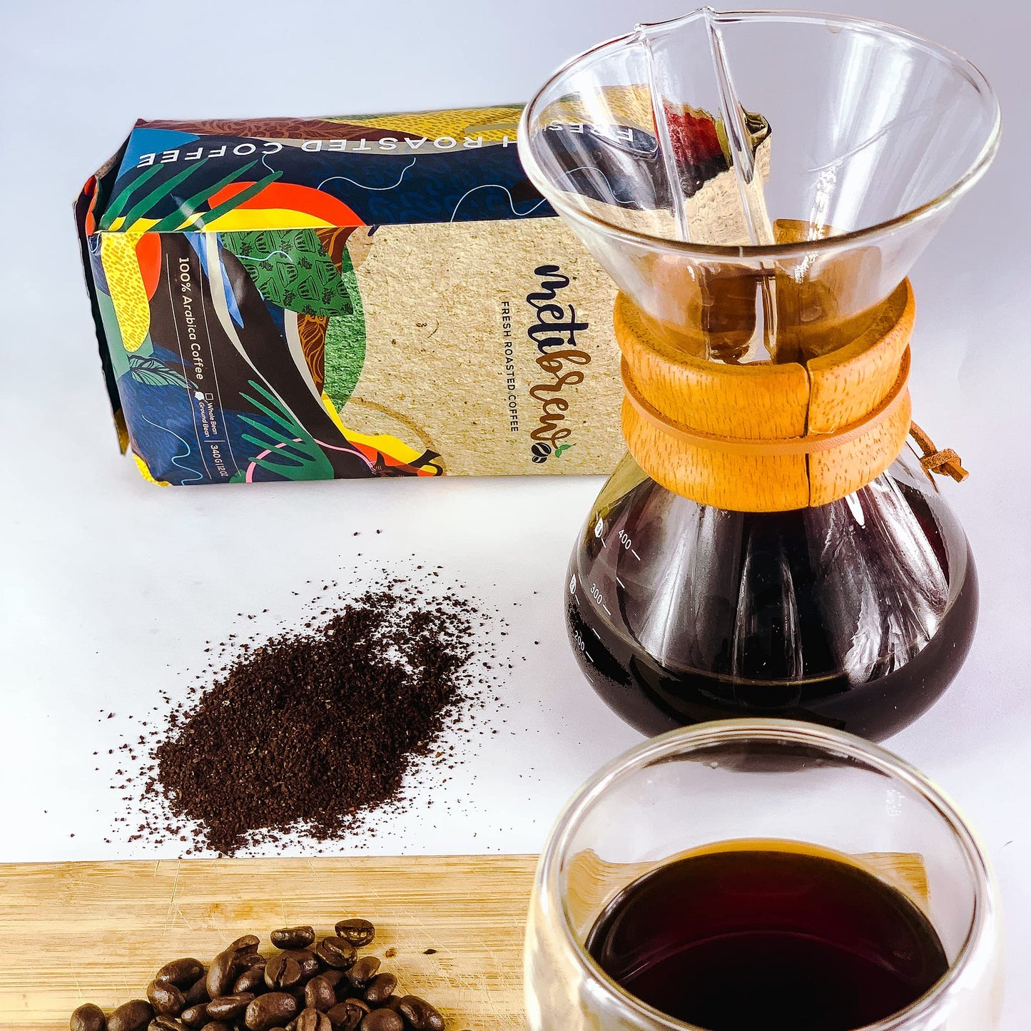 Meti Brew Roasted Coffee Beans (Yirgachefe, One bag)