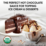 King's Cupboard Organic Hot Fudge Sauce - The Perfect Hot Chocolate Sauce for Topping Ice Cream & Desserts, Coffee Drizzle, Baking, Fondue