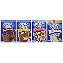 Pop Tarts Frosted Variety Pack, CHOCOLATE Flavors: S"mores, Cookies and Cream, Chocolate Chip Cookie Dough, Chocolate Fudge. Bundle of 4- 8 Count