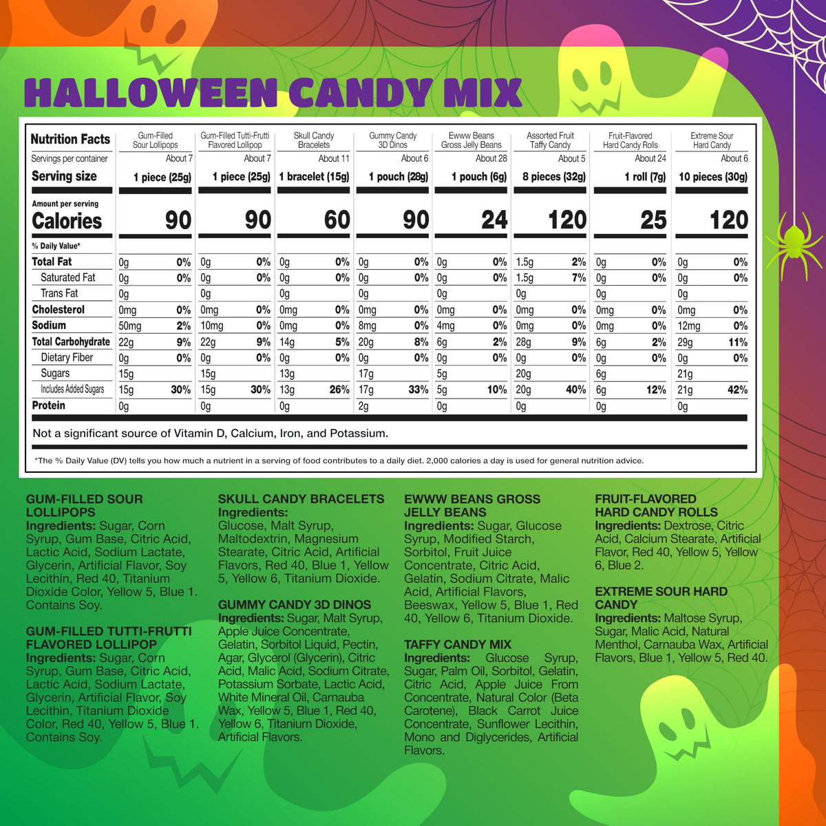 Halloween Candy Variety Pack Individually Wrapped - 3 Lb Pack