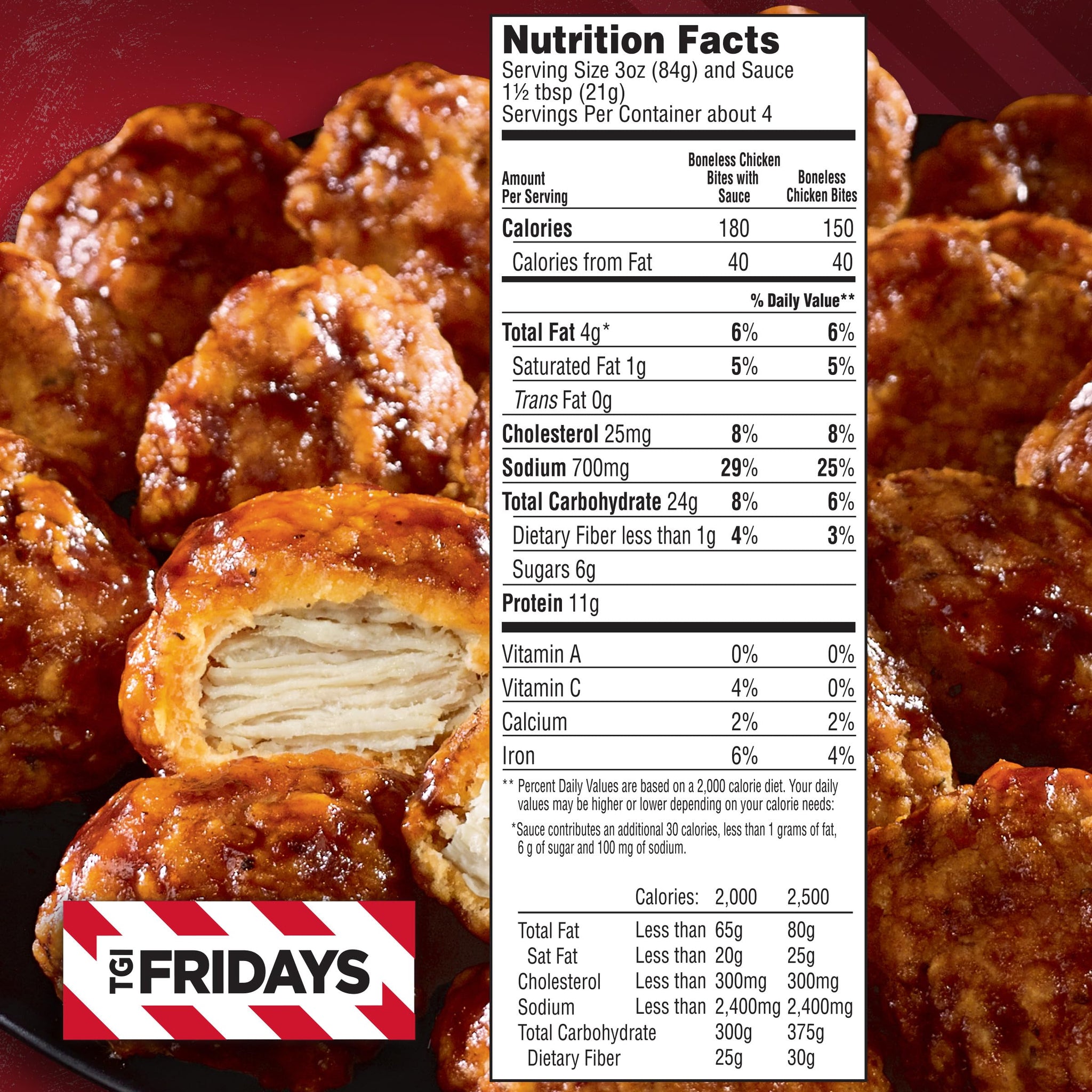 TGI Fridays Honey BBQ Boneless Chicken Bites Frozen Snacks, 15 oz Box
