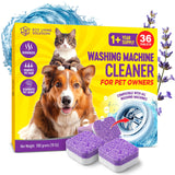 ECO LIVING SOLUTIONS Washing Machine Cleaner Tablets for Pet Owners, 36 Pack, Front&Top Load Washer Deep Cleaning, HE & Septic Tank Safe, Remove Pet