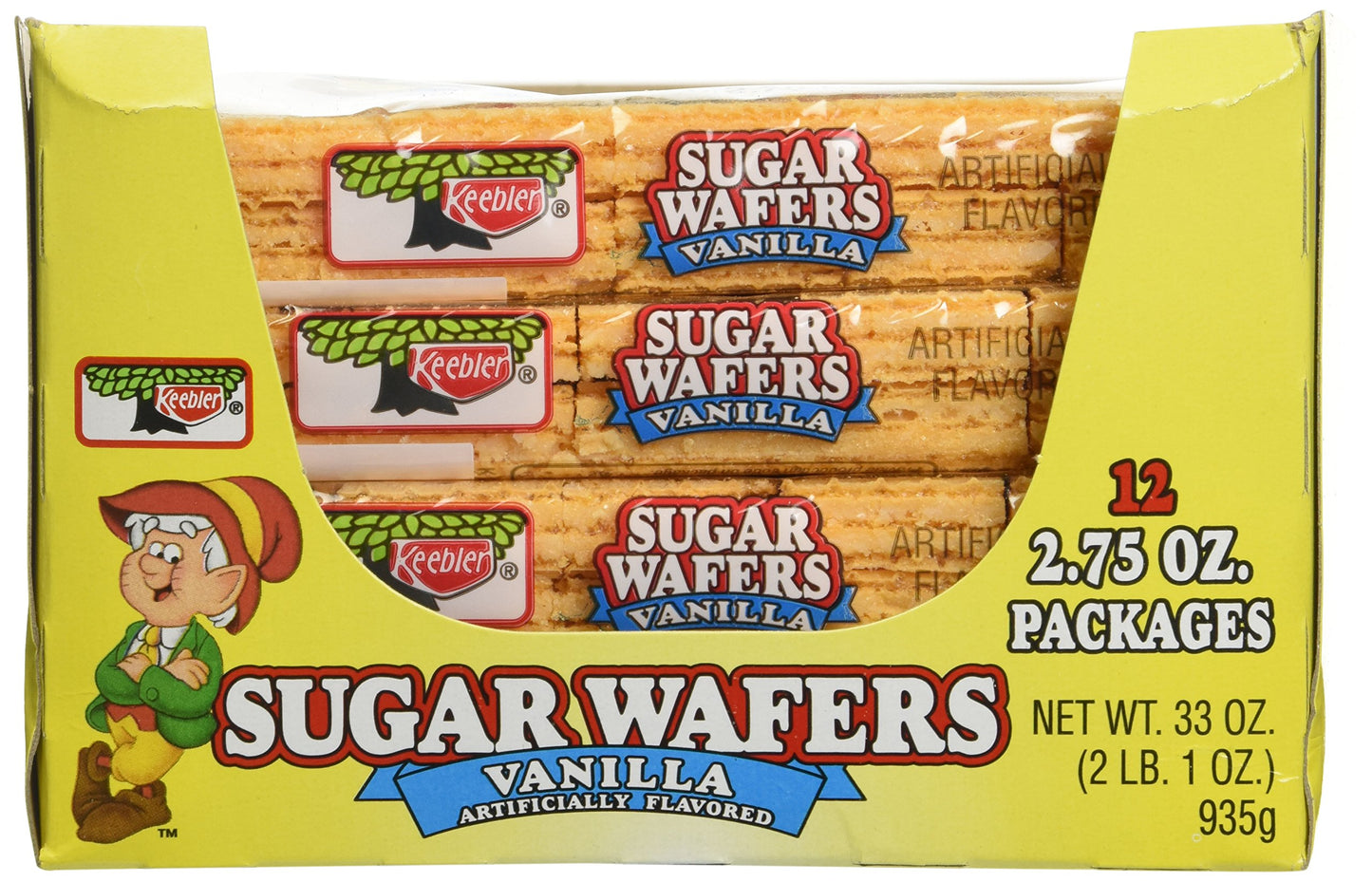 Keebler Sugar Wafer Vanilla, 2.75-Ounce Packages (Pack of 12)