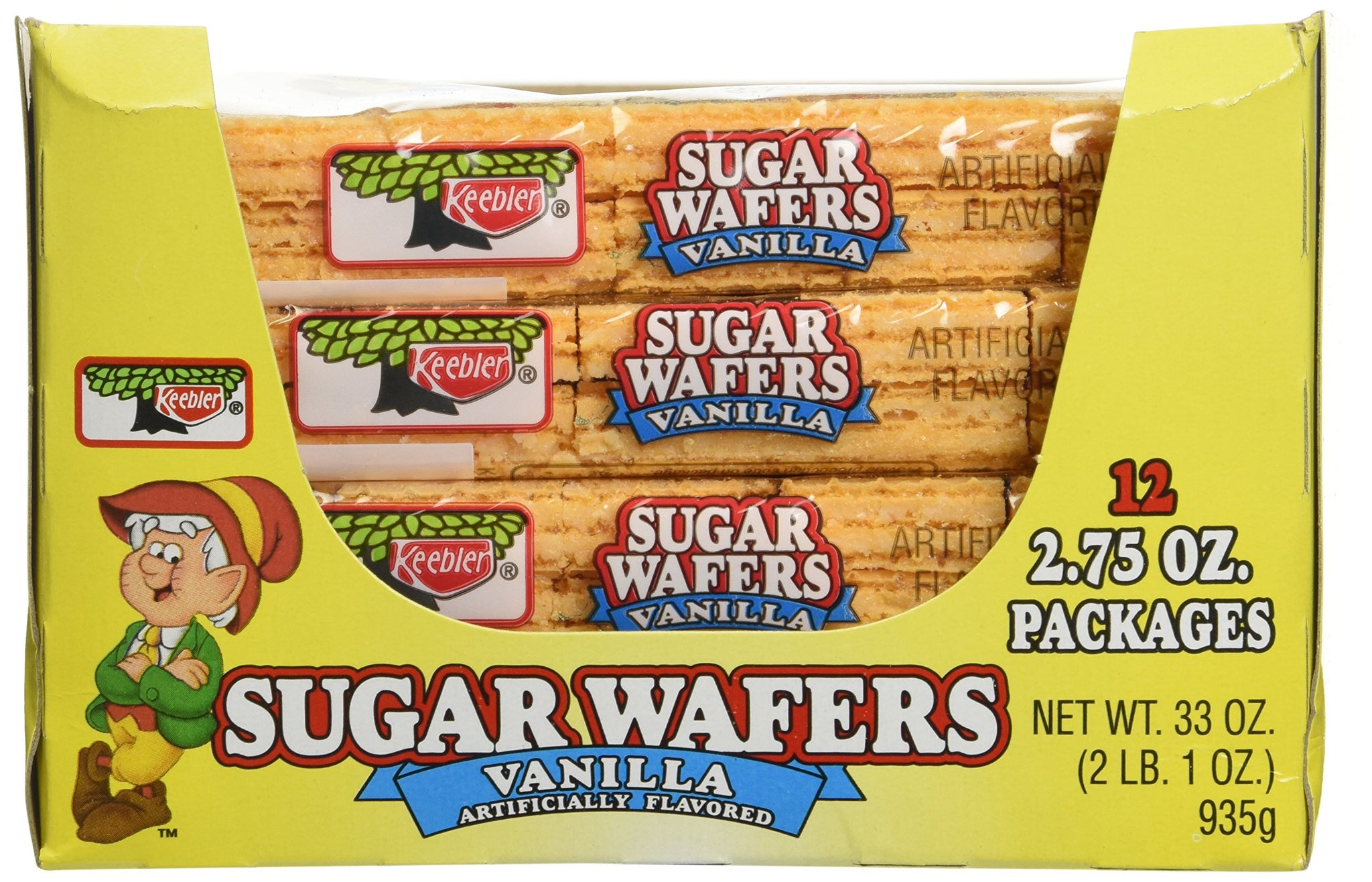 Keebler Sugar Wafer Vanilla, 2.75-Ounce Packages (Pack of 12)