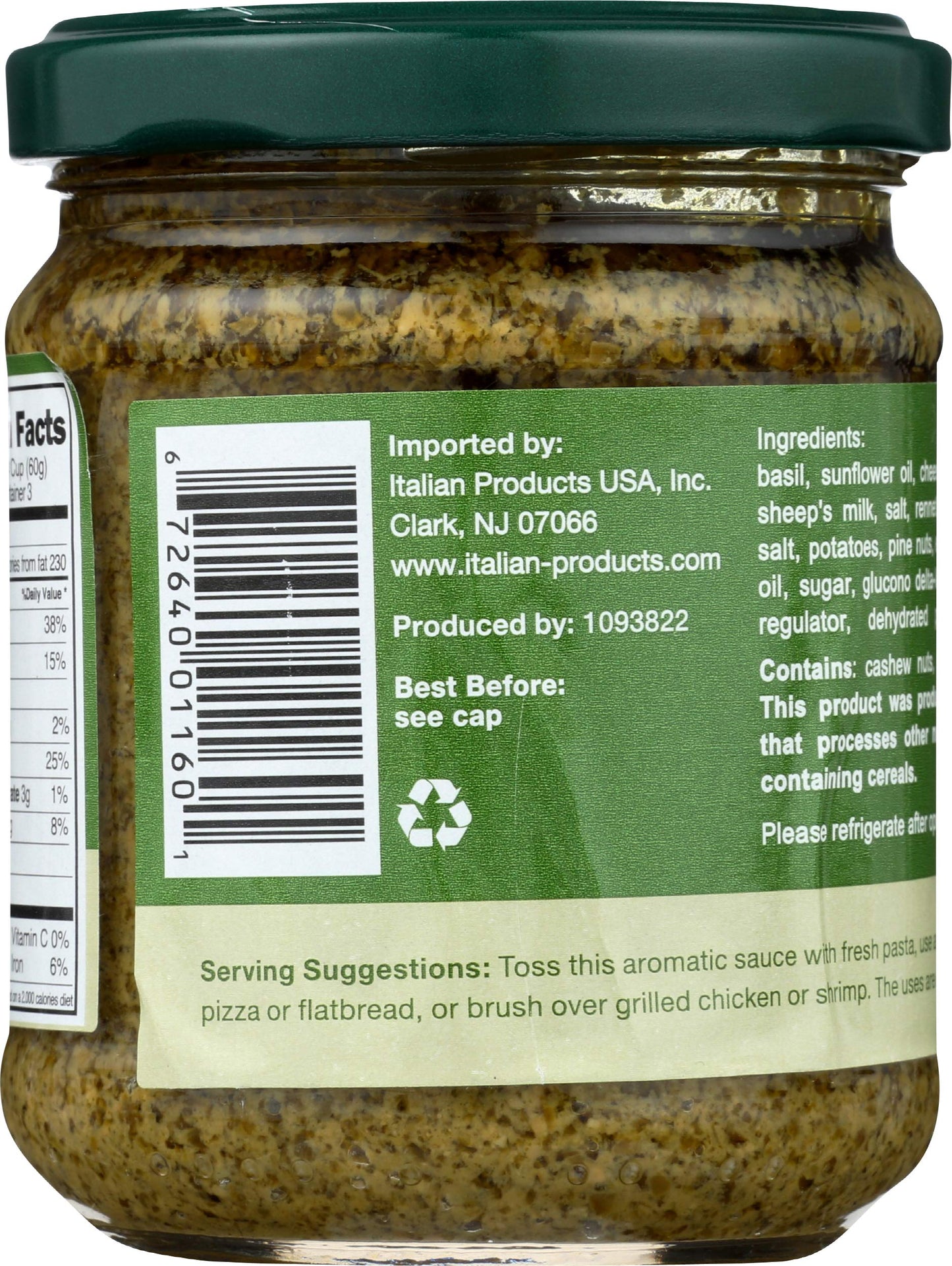 Trentasette 37, Sauce Pesto Genovese, 6.3 Ounce