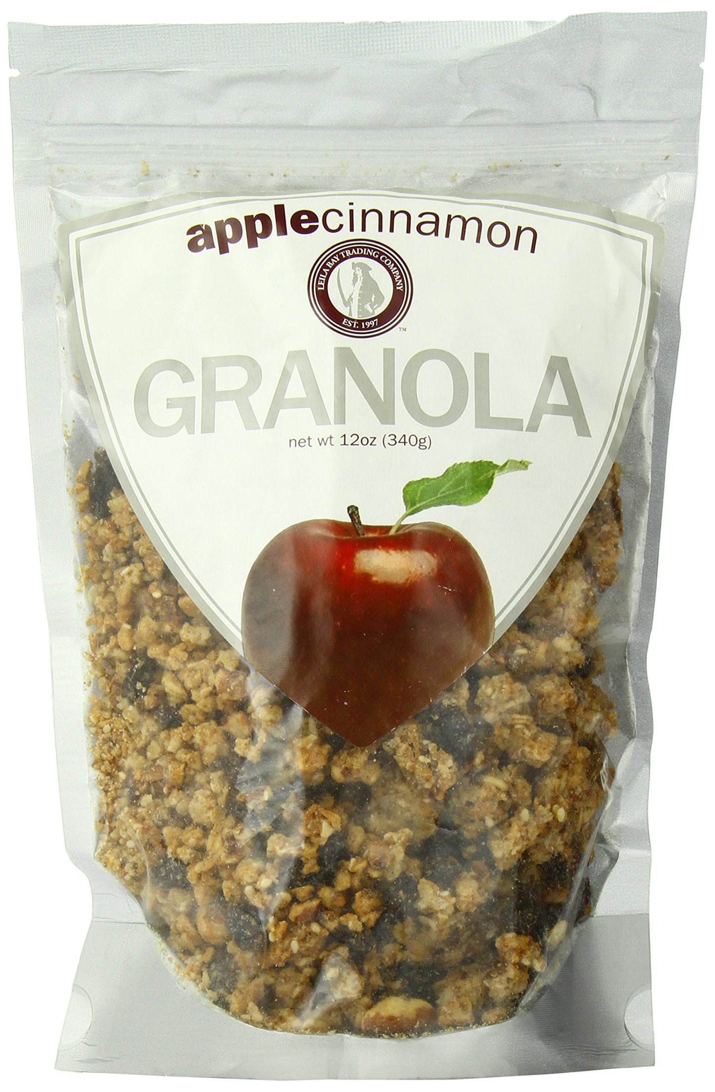 Leila Bay Trading Company Apple Cinnamon Granola, 12 Oz Pouches (Pack Of 3)