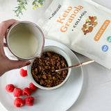 NuNaturals, Keto Granola + Collagen, Low Carb, High Protein Breakfast & Snack, 11 oz, Pecan Spice