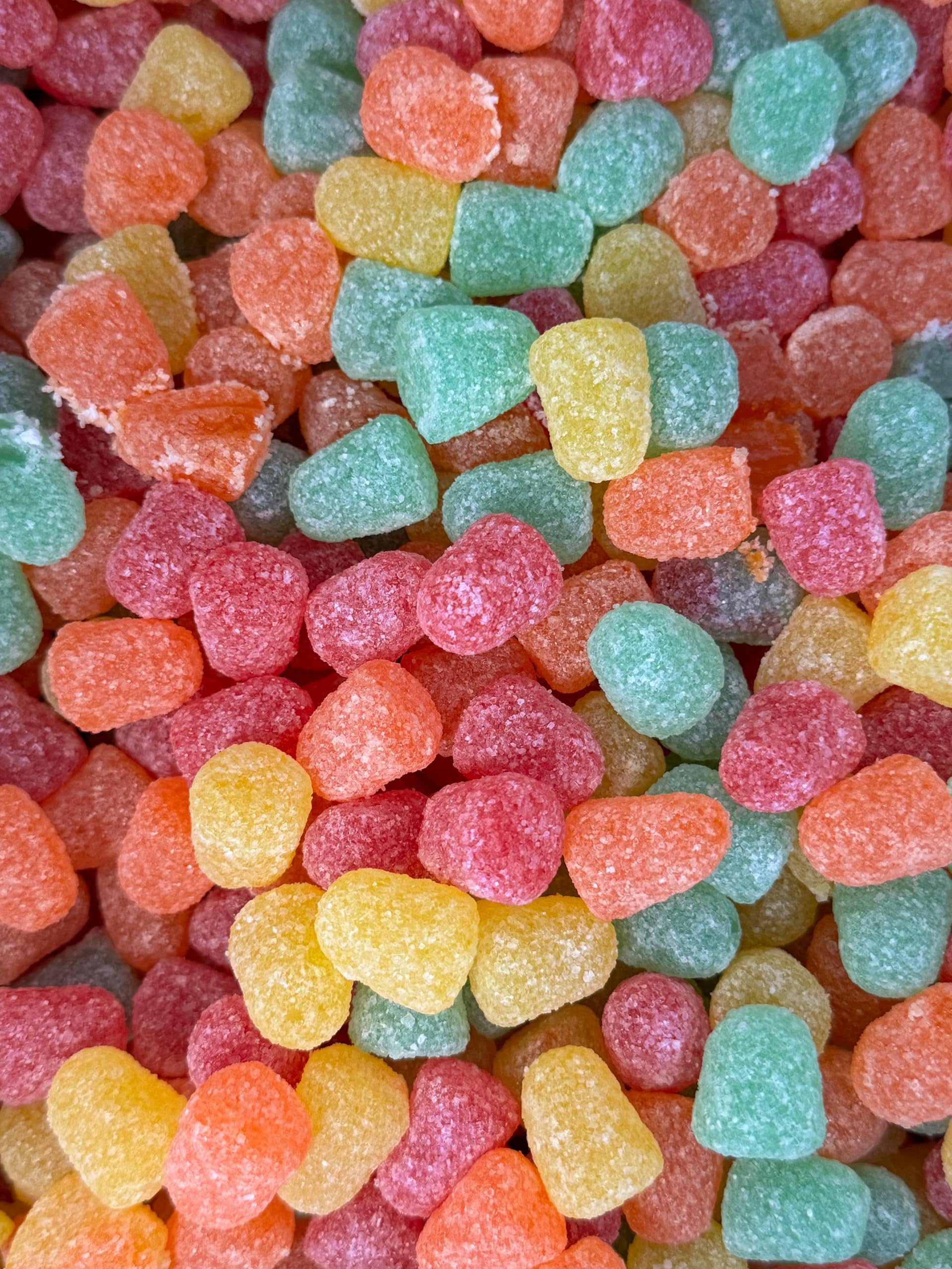Sour Drops Chews Candy Snack Vegan Sour Gummies in Assorted Flavor Vegan Gluten Free (8oz)