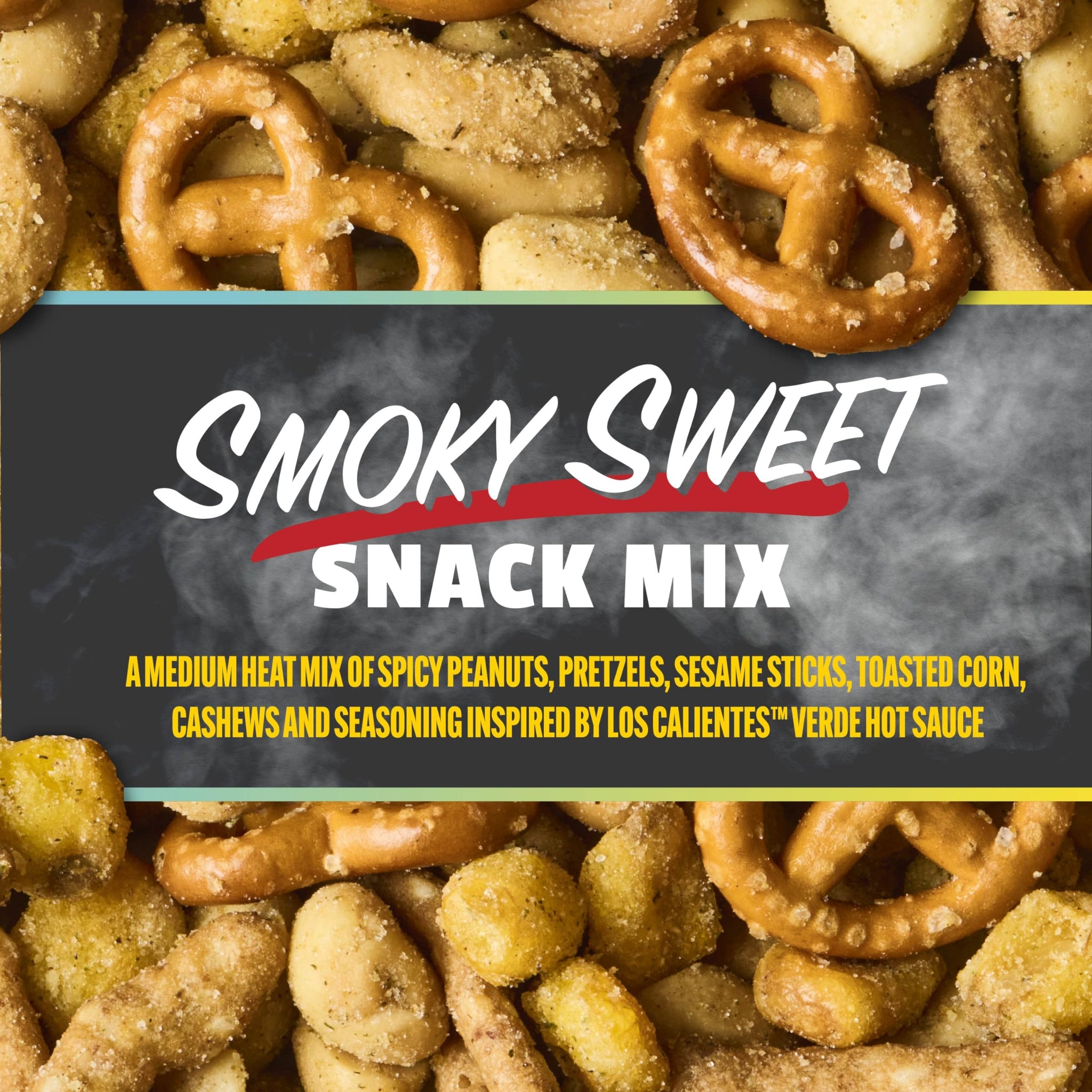 Snak Club x Hot Ones Smoky Sweet Snack Mix, Spicy Snacks with Peanuts, Pretzels, Sesame Sticks, Toasted Corn & Cashews, Inspired by Hot Ones Hot