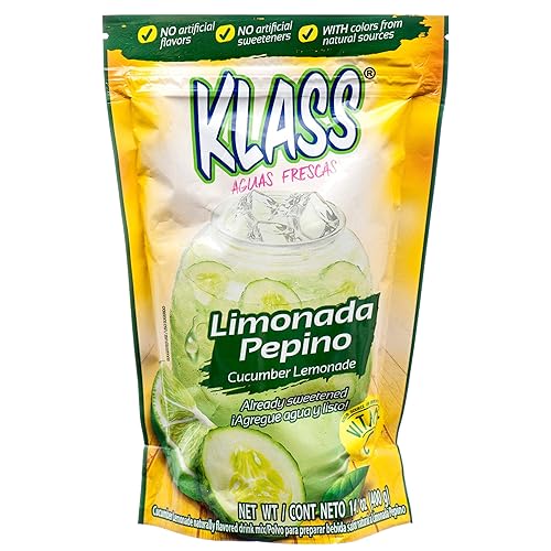 Klass Listo Limonada Pepino Blended Mexican Cucumber Lemonade Drink Mix (2 x 14.1 oz. Packets)