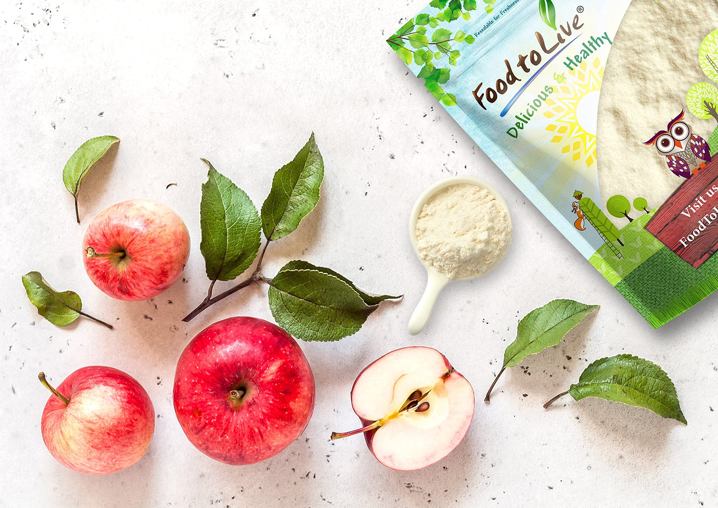 Apple Juice Powder, 5 Pounds - Unsulfured, Made from Raw Dried Fruit, Vegan, Bulk, Great for Juices, Smoothies, Yogurts, and Instant Breakfast Drinks