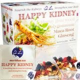 Dr. Lu’s Happy Kidney Tea | 100% Natural Kidney Cleanse Detox & Repair Tea Made in USA | 8-Treasure Kidney Support with Ginseng, Maca Root, Mulberry