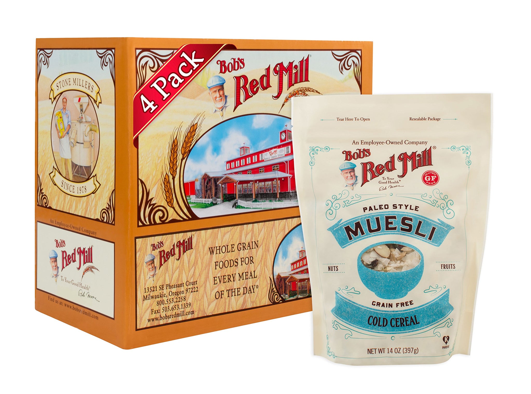 Bob's Red Mill Paleo Muesli, 14oz (Pack of 4) - Non GMO, Gluten Free, Vegan, Paleo Friendly, Kosher