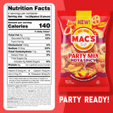 Mac's Hot & Spicy Pork Skins Party Mix - Hot & Spicy Flavored Chicharrones Pork Rinds - Party Snack - 4oz (9-Pack Party Mix)